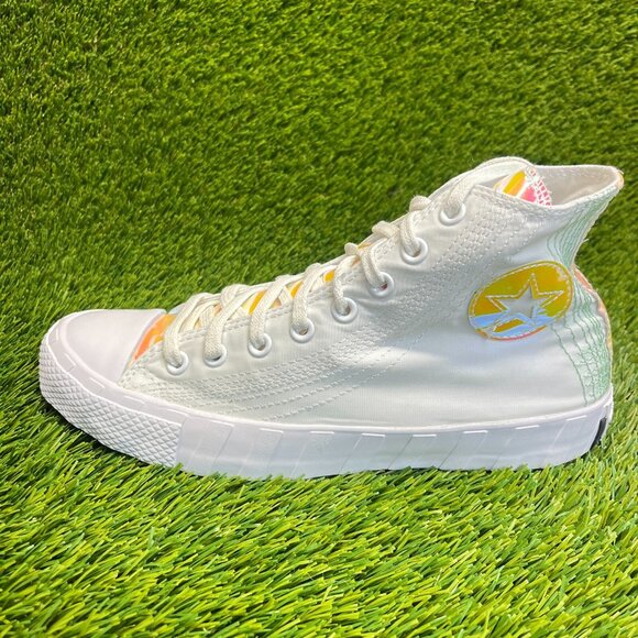 Converse UNT1TL3D High Hi-Vis Mens Size 8 White Orange Athletic Shoes Sneakers - Picture 3 of 10